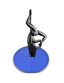  1.5M Estera de Danza Poste Baile Pole Dance Ejercicio Información Plegable Entrenamiento Portátil Azul