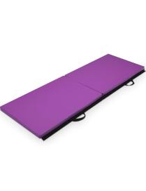  180 x 60 x 4cm Estera de Yoga Cojín Alfombra de Gimnasia Fitness Ejercicio Plegable - Púrpura