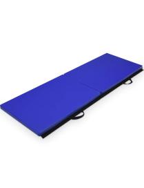  180 x 60 x 4cm Estera de Yoga Cojín Alfombra de Gimnasia Fitness Ejercicio Plegable - Azul
