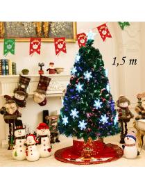  1,5m Árbol de Navidad Árbol Altificial con LED Iluminación Nieve Abeto Decorativo Hogar