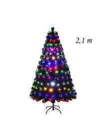  2,1m Árbol de Navidad Artificial con Luces Abeto Plástico Decorativo Hogar Fiesta
