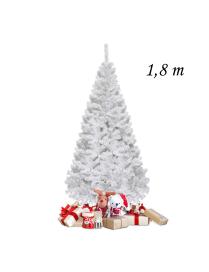  1,8m Árbol de Navidad Artificial con Base Metálica Material PVC Hogar Abeto Blanco