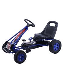  Go Kart Racing para Niños Coche de Pedal con Ruedas de Goma Embrague y Freno 99 x 59 x 61 cm Azul