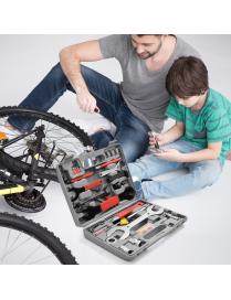  44 Repuestos para reparación Juego de reparación para reparación de mantenimiento Bicicleta con caja gris