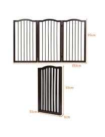  3 Paneles Barrera de Seguridad Plegable para Chimenea de Madera Pino Protección para Mascotas de Puerta Escaleras 153 x 93 x 2