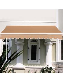  2,5 x 2 m  Toldo Manual Retráctil Tendal Impermeable y Resistente a Los Rayos UV Toldo para Balcón Puerta Ventana Beige