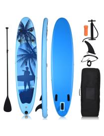  305 cm Tabla Hinchable de PVC Paddle Surf Sup con Remo de Ajustable/Bomba/Línea de Seguridad/Bolsa de Transporte y Aleta Centr