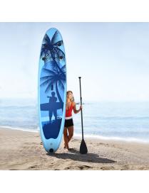  335 cm Tabla Hinchable de PVC Paddle Surf Sup con Remo de Ajustable/Bomba/Línea de Seguridad/Bolsa de Transporte y Aleta Centr