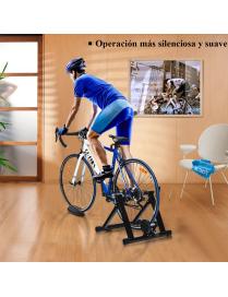  Soporte para Bicicleta de Montaña y Bicicleta de Carretera 66-71 cm con Doble Cierre y Liberación Rápida Negro 54 x 50 x 39,5 