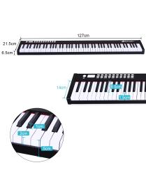  Piano Digital con 88 Teclas y Estuche con Función MIDI  Bluetooth y  Notas Precisas  para Niños y Adultos Negro y Blanco 127 x