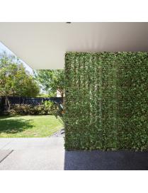  3 Paneles Artificiales Seto con Hojas Falsas de Hiedra Retráctil Expansible Decoración Cerca Privacidad Jardín Patio Verde 255