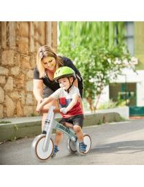  Bici Equilibrio para Niños Bicicleta sin Pedales con 3 Ruedas Correpasillos Ejercitar Habilidades Andador Gris 58,5 x 23 x 37 