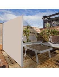  Toldo Lateral Retráctil y Plegable Pantalla de Privacidad de Exterior Protección del Sol y Viento para Balcón Patio Terraza Be