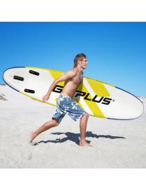  Tabla Inflable de Paddle 305 cm Tabla de Surf Flotante Antideslizante con Accesorios Sup Remo Ajustable 3 Aletas para Jóvenes 