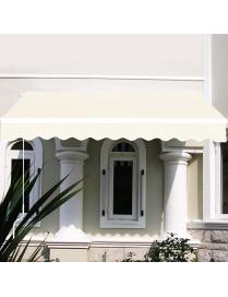  2,5 x 2 m Toldo Manual Retráctil Tendal Impermeable y Resistente a Los Rayos UV Toldo para Balcón Puerta Ventana Beige