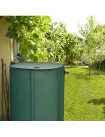  Barril Plegable 225 L para Agua de Lluvia Contenedor Agua Sistema Recogida Lluvia Portátil Cisterna Agua para Jardín Verde 60 