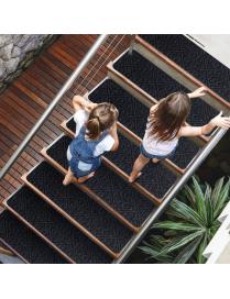  15 Alfombrillas Antideslizantes para Escaleras Alfombras 76 x 20 cm para Escalones Impermeables para Niños Personas Mayores Ma