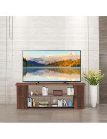  Soporte de TV de 3 Niveles Mueble para Televisor hasta 43’’ Consola Multimedia con Estantes Abiertos 110 cm x 29 cm x 40,5 cm 