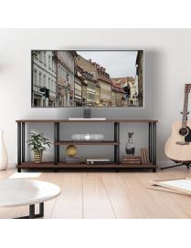  Soporte de TV de 3 Niveles Mesa de Consola Multimedia Estantes Abiertos Soporte para Televisor hasta 40’’ 110,5 x 29 x 41 cm M