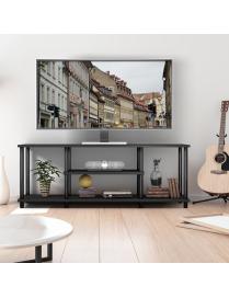  Soporte de TV de 3 Niveles Mesa de Consola Multimedia Estantes Abiertos Soporte para Televisor hasta 40’’ 110,5 x 29 x 41 cm N