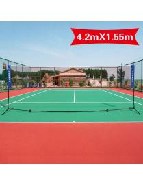  Red de Tenis Badminton Entrenamiento con Soporte Bolsa Portátil 4,2m x 1,55m