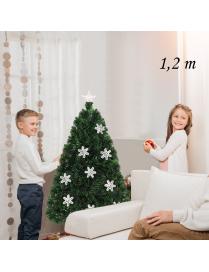  1,2m Árbol de Navidad Árbol Altificial con LED Iluminación Nieve Abeto Decorativo Hogar Fiesta