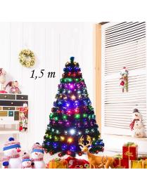  1,5m Árbol de Navidad Artificial con Luces Abeto Plástico Decorativo Hogar Fiesta