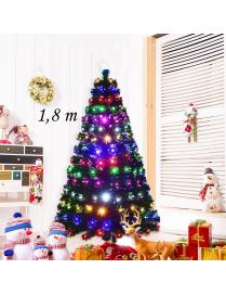  1,8m Árbol de Navidad Artificial con Luces Abeto Plástico Decorativo Hogar Fiesta