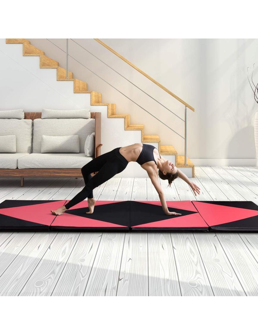  Colchoneta de Gimnasia Plegable Estera de Yoga Entrenamiento Alfombrillas de Fitness 240 x 120 x 5 cm