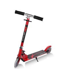 Patinete Plegable de Aluminio Altura Ajustable con 2 Ruedas City Scooter Roller para Niño 70 x 10 x 63-85cm Rojo