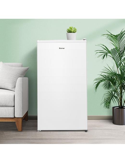  91L  Refrigerador combi con 3 estantes de vidrio ajustables nevera 49 x 45 x 84 cm Blanco