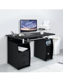  Mesa de Computadora Ordenador Tableta de Madera para Oficina 120 x 55 x 85 cm Negro