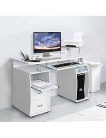  Mesa de Computadora Ordenador Tableta de Madera para Oficina 120 x 55 x 85 cm Blanco