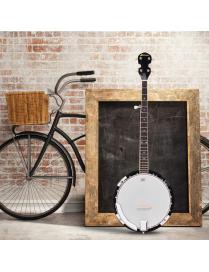  Banjo de 5 Cuerdas con Bolsa Paño de Limpieza, Sintonizador, Correa y 3 Púas