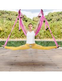  Hamaca de Yoga Swing Yoga Antigravedad Tafetán de Nailon para Ejercicios de Inversión Columio Trapecio Rosa