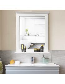  Espejo de Baño con Estante Adicional Espejo de Pared para Baño Lavabo Dormitorio 57 x 12 x 68,5 cm