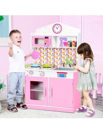  Cocina Juguete Simulado para Niños Rosa 60 x 30 x 94 cm