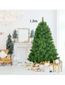 1,8m Árbol de Navidad no Iluminado con bisagras y 586 Ramas en 100% PVC perfecto como Decoración