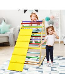  Escalera de Madera Triangular Plegable para Escalar Promover la Motricidad para Casa Guardería Coloreado 120 x 71 x 110 cm