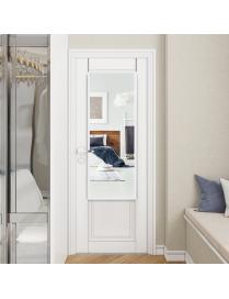  Espejo de Cuerpo Entero para Pared con 2 Set de Ganchos Regulables para Habitación Baño Entrada Blanco 107,4 x 1,5 x 36,5 cm