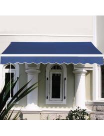  Toldo Manual Retráctil 3 x 2,5 m Tendal Impermeable Resistente al Sol Toldo para Balcón Puerta Ventana Azul Oscuro
