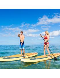  Tabla de Paddle Inflable 320 x 75 x 15 cm Tabla de Surf SUP con Aleta Removible para Bogar Surfear Pescar Yoga Acuático