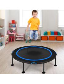  Cama Elástica Plegable Trampolín Infantil con Almohadillas de Seguridad y Cuerdas Duraderas para Niños Azul y Negro120 cm