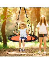  Columpio con Altura Regulable 100-160 cm para Árbol Jardín Parque Infantil y Cuarto de Juegos Naranja