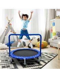  Cama Elástica Plegable 92 cm para Niños Mini Trampolín con Cobertura Acolchada de Seguridad para Interior y Exterior Azul