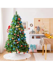  180 cm Árbol de Navidad Artificial Frondoso con Bisagra 645 Ramas Base Plegable de Metal 100% Nuevo PVC Verde