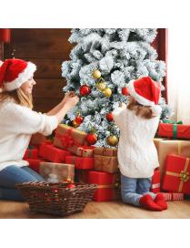 180 cm Árbol de Navidad Realístico Fino Nevado Árbol Decorativo y Festivo de Bisagra 515 Ramas en PVC 220 Agujas de Pino