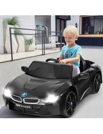  Coche Montable para Niños Vehículo de Batería 12 V con 2 Motores Mando 2,4 G Luces LED MP3 Bocina Música 2 Puertas Negro
