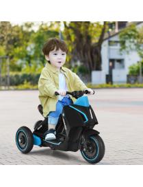  Moto Eléctrica Montable 6 V para Niños Moto con 3 Ruedas Luces Coche Juguete de Batería para Niños +3 Años Negro