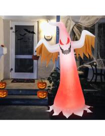  180 cm Fantasma Inflable de Halloween Decoración Hinchable con Luces LED Rojas Brillantes Decoración Interior y Exterior
